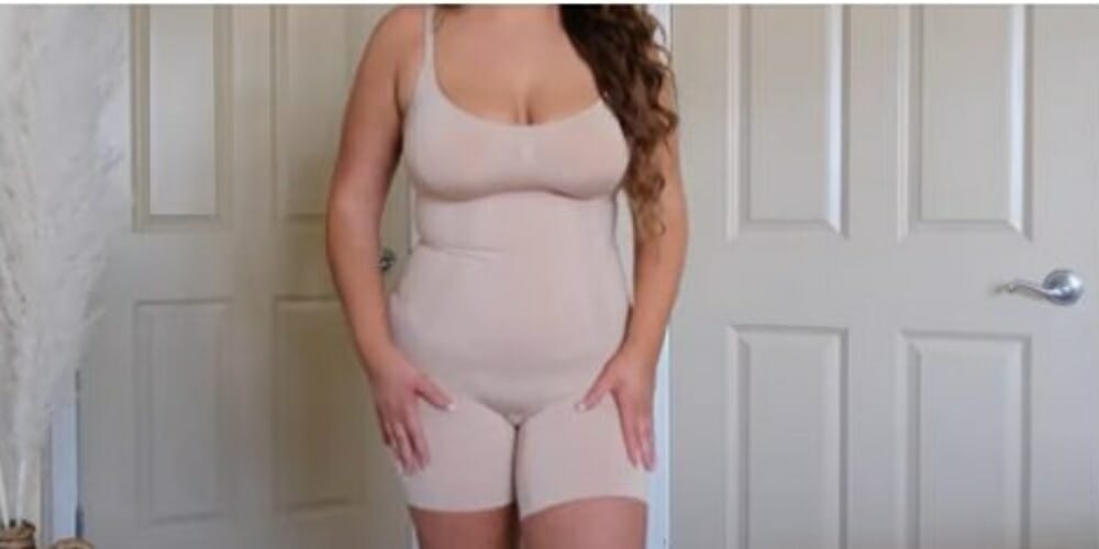 woman with spanx bodysuit