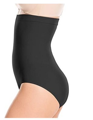 high-waisted type of Spanx in black
