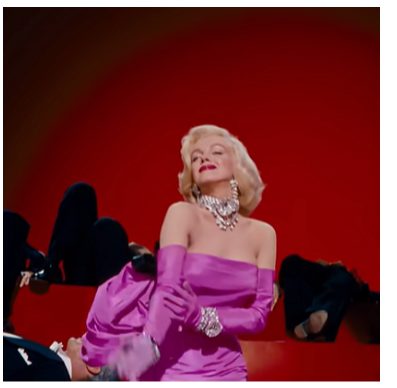 Marilyn Monroe in pink tube dress