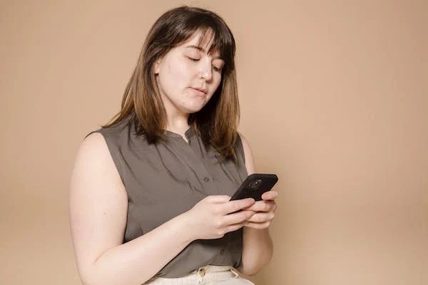 woman texting