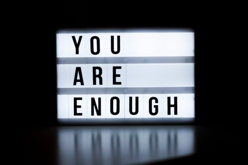 YOU ARE ENOUGH neon light sign